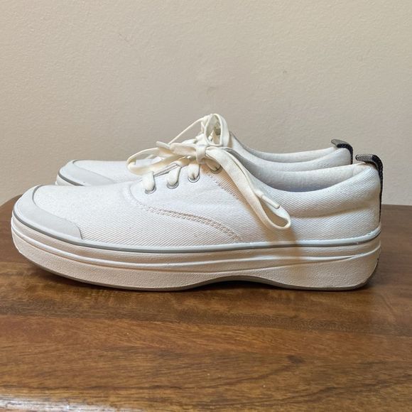 Keds Stretch White Canvas Sneakers Size 8.5 New - Picture 4 of 7